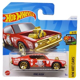 Hot Wheels - King Kuda - HW Art Cars 8/10 - HTD73 - Short Card - Chrysler - Red - Mattel 2024 - 1:64