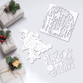 Merry Christmas Metal Die Cuts，Merry Christmas Party Festival Invitation Card Cutting Dies Cut Stencils for DIY Scrapbooking Photo Album Decorative Embossing Paper Dies for Card Making Templated…