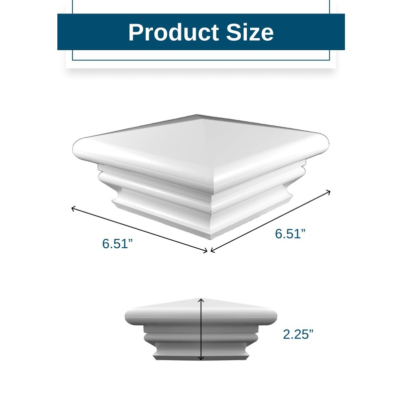 Weatherables 5x5 Post Cap – Weatherproof Premium Outdoor Vinyl Post