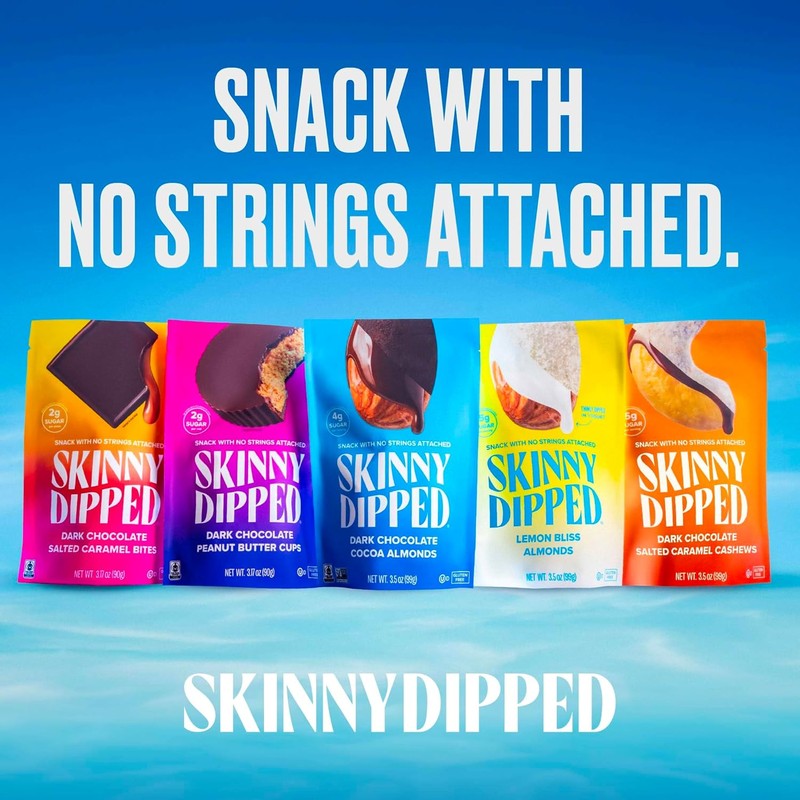 SkinnyDipped Snack Attack Minis Almond Variety Pack, 0.46oz Bags |