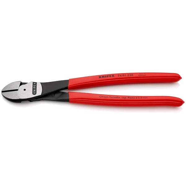 Knipex 74 01 250 - high leverage diagonal cutters for a 20% energy saving, 250 mm