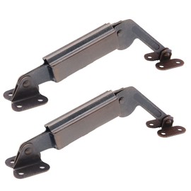 Aracombie Spring Lid Support Hinge, 2Pcs Left Right Lid Support Hardware Hinge for Box, Cabinet, Toybox (Silver)