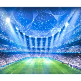 Pnylzzyxh Soccer Field Backdrop Stadium Soccer Competition Fans Night Spotlight Backdrop Boys Men Birthday Party Decorations Football Match Banner Photography Background Studio Props 10x8ft