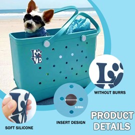 Morn Light Bogg Bag Accessories Bogg Bag Charms Bogg Bag Accessories Charm Beach Bag Accessories DIY Your Own Bogg Bag Décor Compatible with Simply Southern Bogg Bag Doop(Pet Love)