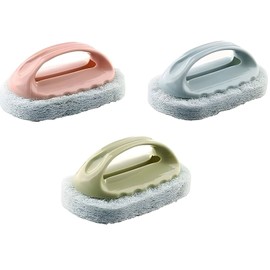 Imported 03 Handle Sponge Brushes, Kitchen Bathroom Cleaning Washing Scrubber