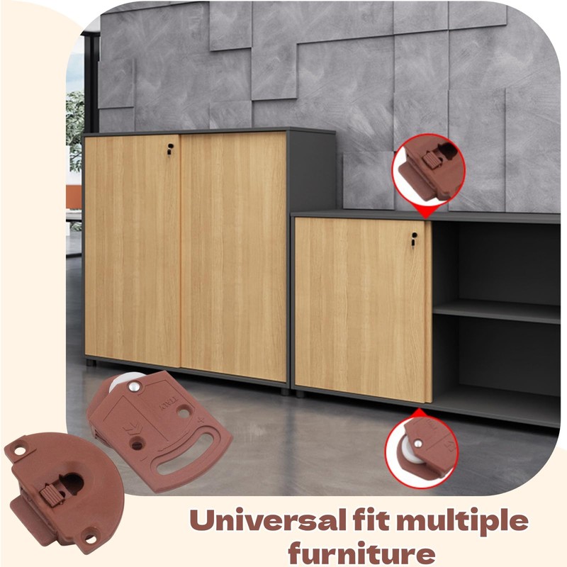 Wardrobe Rollers, Sliding Door Pulley, 6Pcs