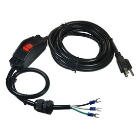 14AWG 3 Wire Replacement Power Cord,Open end with U-Type Terminal,12FT Power able with on/Off Cord Switch,for Universal AC Appliance&Power Tool,1875W