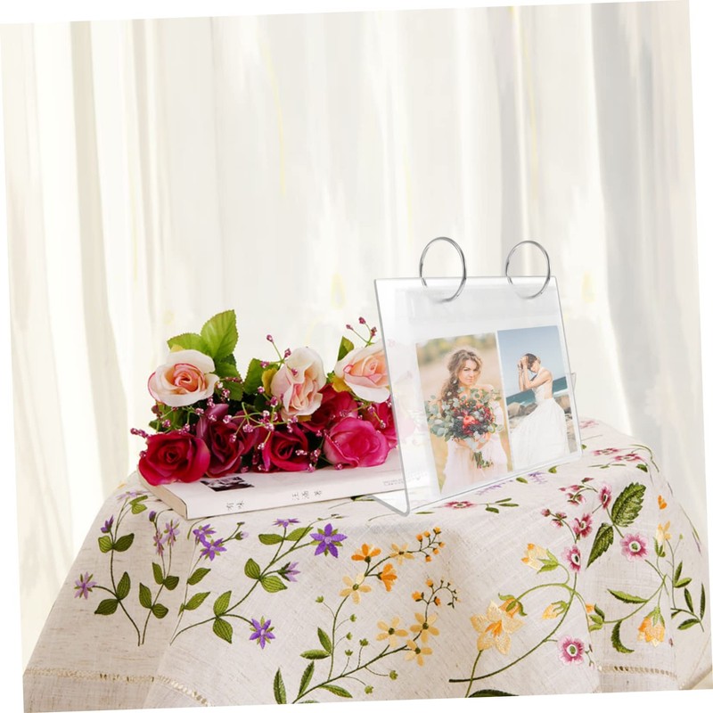 STOBOK Acrylic Picture Album Mini Photo Album Vertical Display Stand