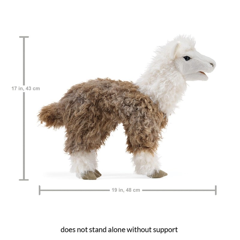 Folkmanis Alpaca Hand Puppet, White, 1 EA