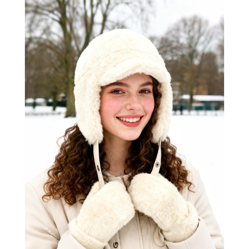 CLAPE Snow Trapper Hat Women's Winter Trooper Hat Ear Flap
