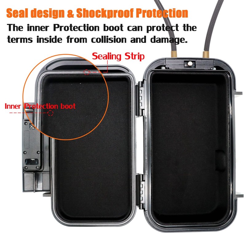 XXL Large Security Lock Box,Outdoor Waterproof Shockproof Travel Safe Lock