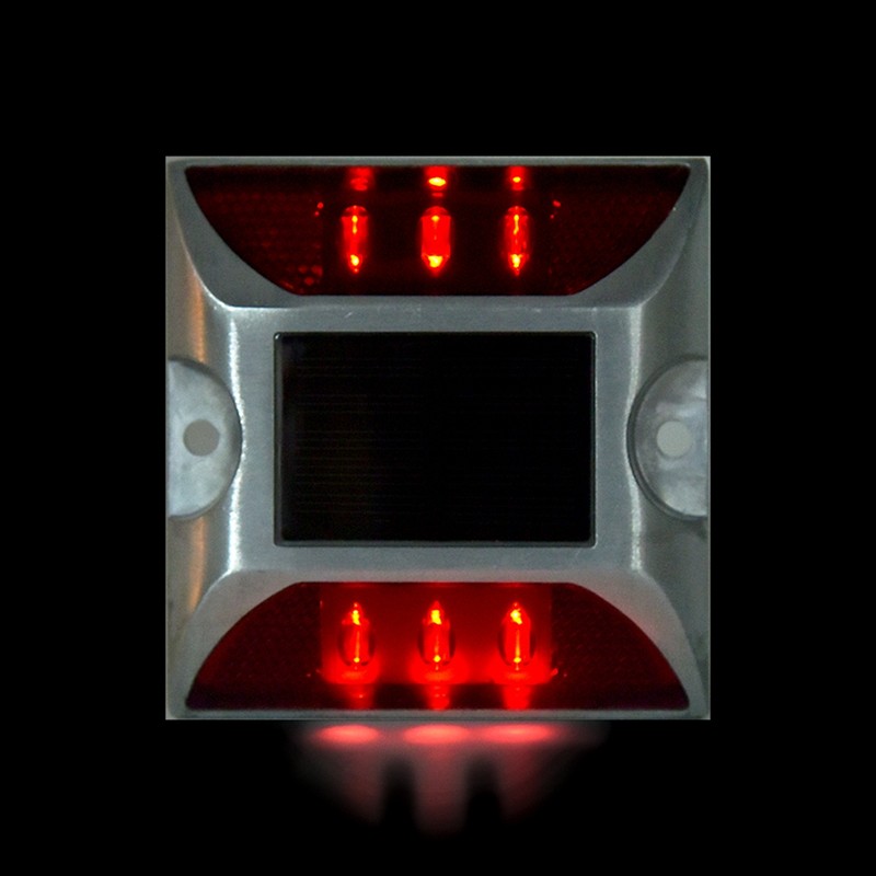 6 LED Solar Power Ground Marker Lights Waterproof Outdoor Driveway