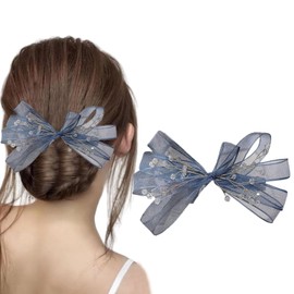 Ribbon, Hair Clip, Ribbon, Hair Ornament, Tulle Hair Accessory, Forest Girl, Women, Weddings, Birthdays, School Entrance Ceremonies, Recitals, Coming of Age Ceremonies, Graduation Ceremonies, Parties