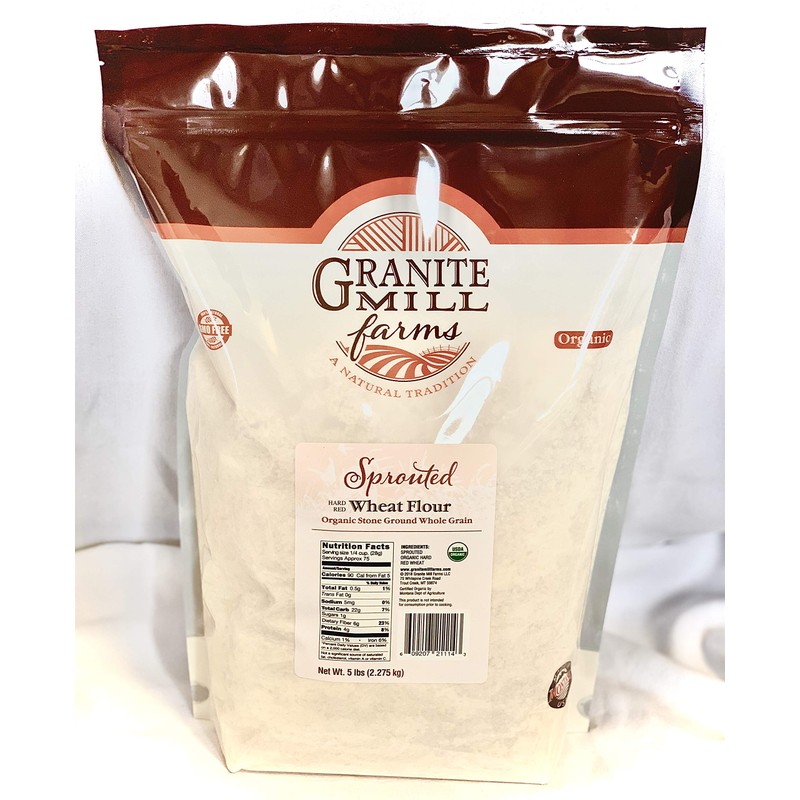 Granite Mill Farms Sprouted Organic Hard Red Wheat Flour, 5
