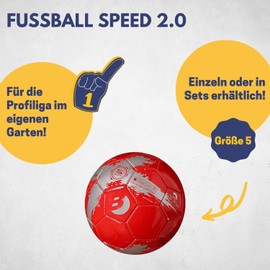 Best Sporting Football Speed 2.0 I Football in Red I High-Quality Ball I Colourful Football Children in Size 5 I Football Children with Cool Design I Balls for Football Training I Footballs