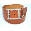 Bell Label 40 Cowhide Tanned Leather Silver H Buckle Leather