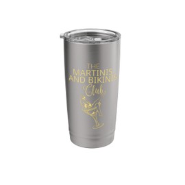 Martinis and Bikinis Beach Bachelorette Beach Girls Trip Stainless Steel Insulated Tumbler