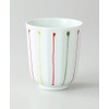 Saikai Pottery Tea Cup 42816 6.8 fl oz (200 ml), Three Color Tokusa, Lightweight Teacup (Small, Red)