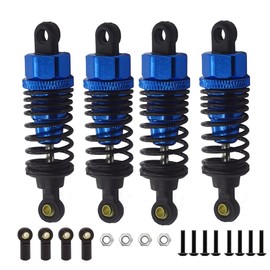 Aluminum Oil Filled RC Shocks Absorbers Damper for Tamiya TT01 Mf-01x 1/10 RC Car Upgrade Parts 4 pcs/Set(Navy Blue)
