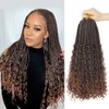 Goddess Box Braids Crochet Hair With Curly Ends 16 Inch