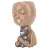Funny Face Planter Pot Girl Head Planter Innovative Decorate Resin