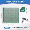 MECCANIXITY 2Pcs Breadboard Solderable 100mm x 100mm Green Circuit PCB