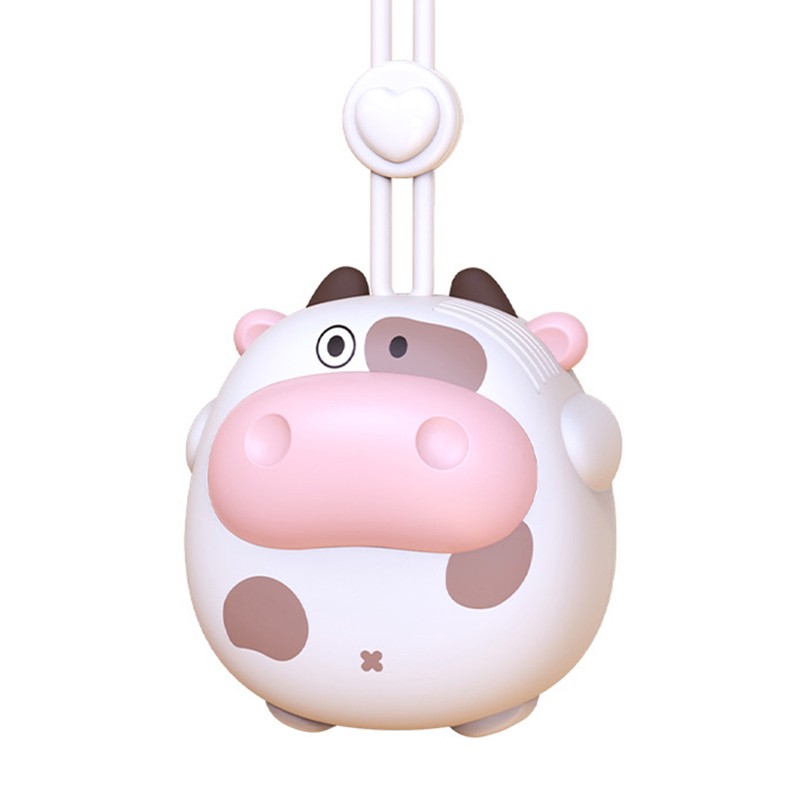 Cartoon Animal Hanging Neck Fan with Lanyard Battery Powered Bladeless