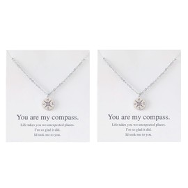 Stocking Stuffers for Teens Graduation Necklace Graduation Gifts for Her Compass Necklace 2023 High School College Graduation Gifts for Teen Girls (Compass Necklace-2Pcs)