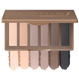 SUSIKEKI 6 Colors Mini Eyeshadow Makeup Palette Neutral Nude Smoky Eye Shadow Taupe & Brown Matte Make Up Pallet with Mirror Highly Pigmented Long Lasting Waterproof Travel Size Gift Kit 01