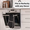 Muldale Professional Black Oven Gloves Double - Heavy Duty Aga