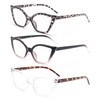 DXYXYO Cat Eye Reading Glasses for Women 3 Pack Anti