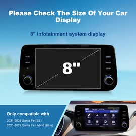 (2pcs) Coleya 2021 2022 2023 Santa Fe Screen Protector for Hyundai Santa Fe (SE) 8-inch Touch Screen, 2023 H yundai Santa Fe Accessories 2023 Santa Fe Plastic Protective Film High Clarity 8"