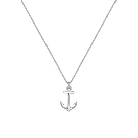 Elli Women's Maritime Anchor Pendant Necklace in 925 Sterling Silver, Sterling Silver, None