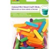 Multicraft Imports Mini Craft Sticks-Colored 2.6" 120/Pkg