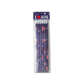I Love Aus Australian Flag Pencils 6 pack
