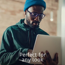 IBOANN Blue Light Glasses Men, Computer Glasses with UV400 Protection, Anti Eyestrain