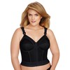 EXQUISITE FORM Women's Front Close Longline Bra 5107530, Black, 36D