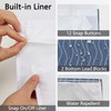 NAEMBCU No Hook Shower Curtain and Liner Set 71" x