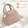 LEDAOU Lunch Box for Women Lunch bag Quilted Puffer Lunch