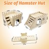 BNOSDM Hamster Hideout Set Gerbil Wooden House with Stairs Wood