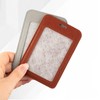 1 Pcs Leather ID Badge Holder - Horizontal, Blue, Multiple