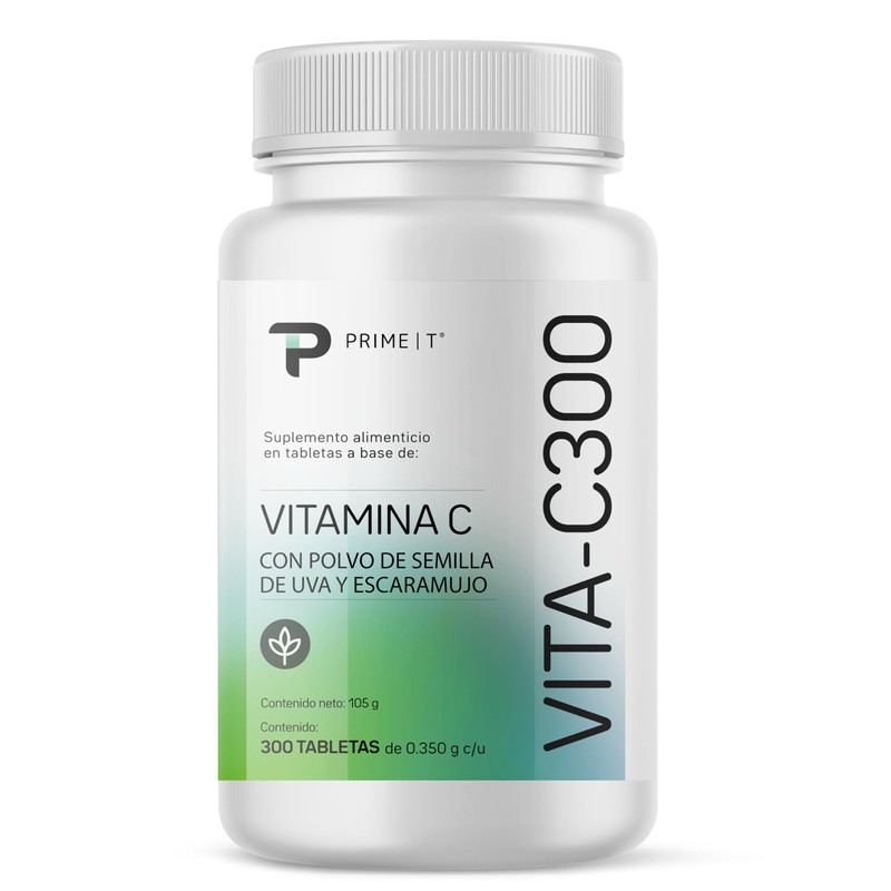 Primetech Nutrition Vitamina C, 300 Tabletas, 300 Mg