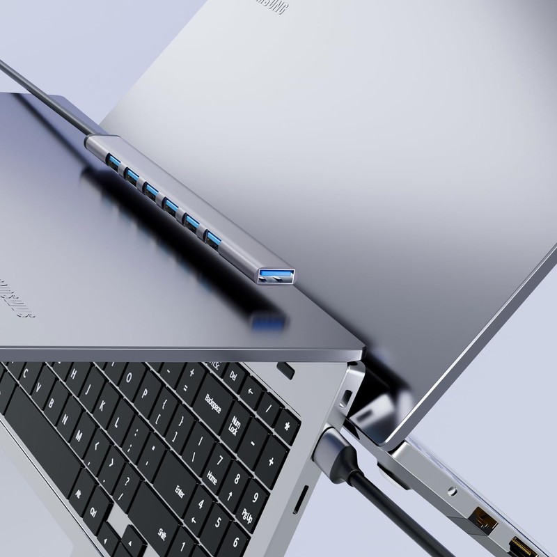 USB 3.0 hub, SNLLMZI Aluminium USB 3.0 7 Port Hub