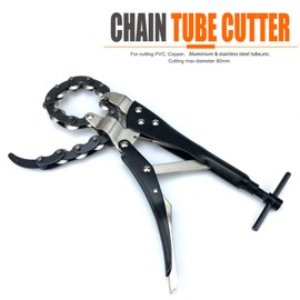 Chain Pipe Cutter Tool Non Slip Handle Exhaust Cutter Locking Chain Pliers Aluminum Alloy and Carbon Steel Exhaust Pipe Cutter Chain Specification: ≤ Approx. 80mm/3.15in