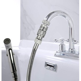 G-Sunny Quick-Connect Sink Faucet Sprayer Kit, Sink Hose Sprayer Accessories, Detachable Metal Adapter With Hand Shower,Hair Washing,Pet Cleaning,for Bathroom/Kitchen (Quick Connect Sprayer)