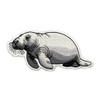 Manatee Patch – Embroidered Sea Animal Applique for Jackets, Bags,