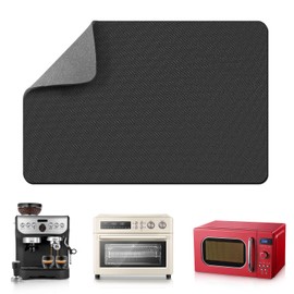 LOPNUR 17"x12" Large Appliance Slider, Appliance Sliders for Kitchen Appliances, 360° Rotating Sliding Tray for Coffee Maker, Countertop Mover Mat Cut to Fit Stand Mixer Air Fryer Microwave, Gray