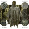 LOOGU Camo Rain Poncho with Hood Waterproof Lightweight Raincoat Rain