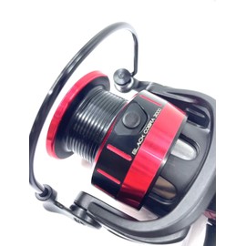 Cinnetic Black Cobra Size 3000 Spinning Reel, 7+1 Stainless Steel Ball Bearings, Carbon Fiber Body/Rotor,17.6 lb. Drag Force