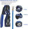 CHZHLM RJ45 Crimping Tool Kit Pass Through Crimper Stripper Cutter